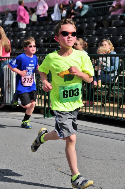 My Running Kid rocking' the Bloomin' Mile